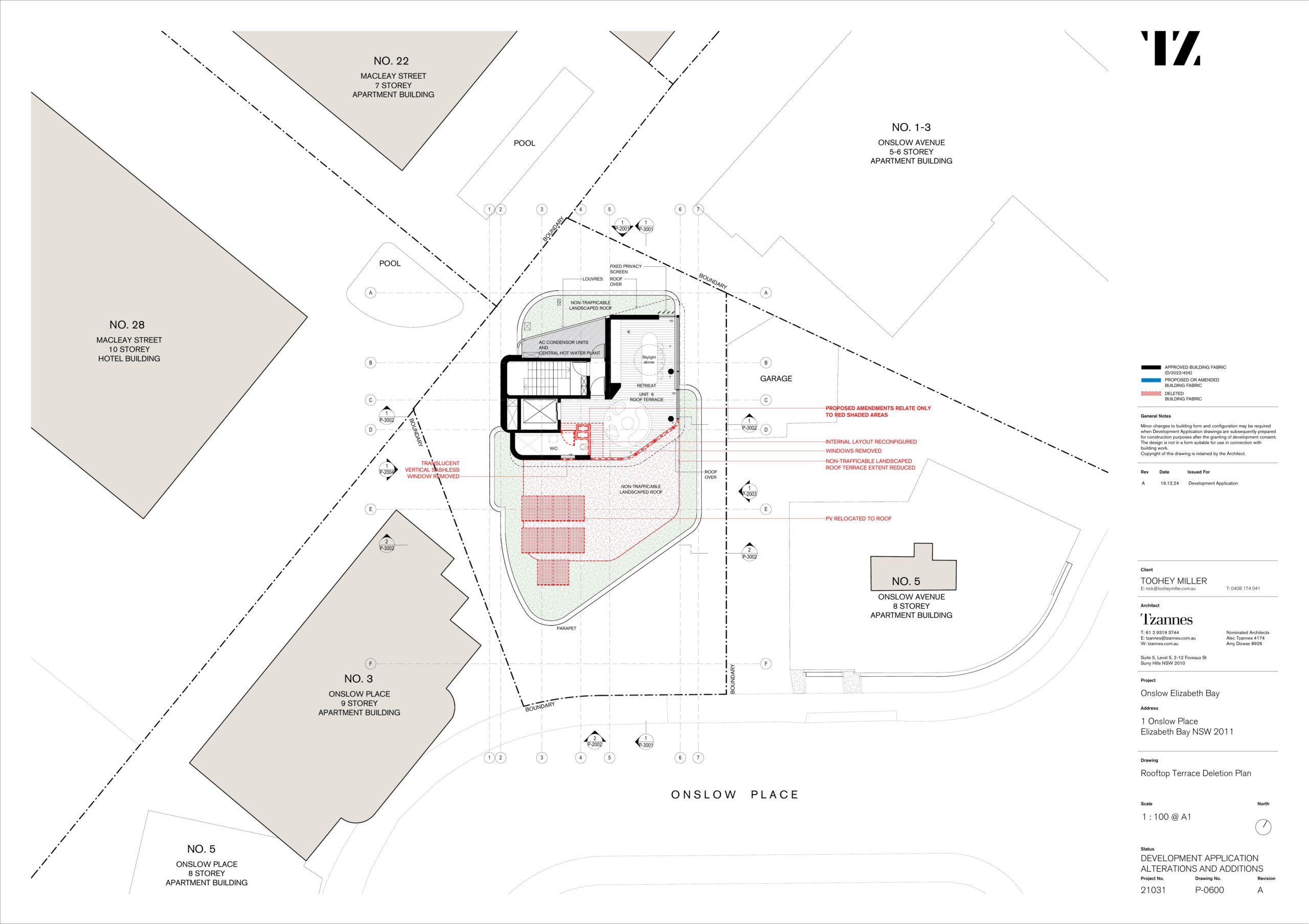 Proposed rooftop layout